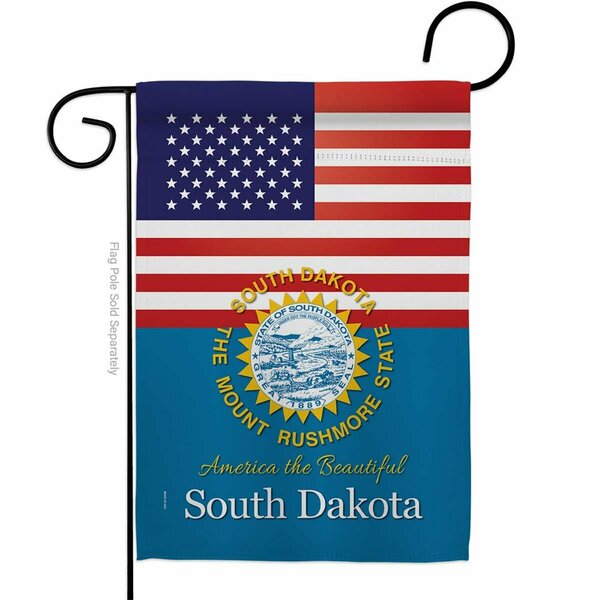 Guarderia 13 x 18.5 in. USA South Dakota American State Vertical Garden Flag with Double-Sided GU3902062